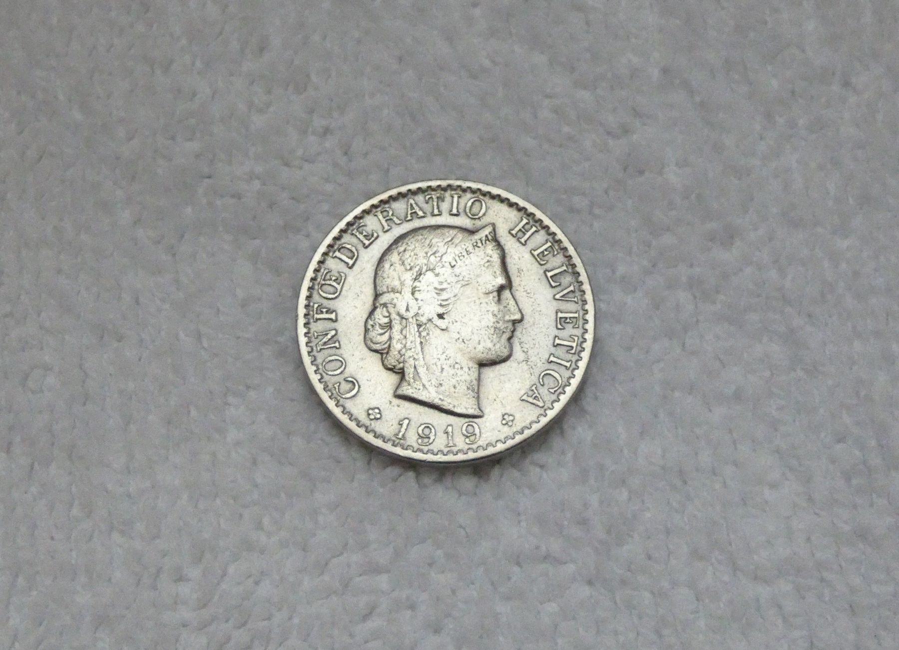 Tutti le monete: 20 centimes/rappen 1919 – Usato da Nyon venduto da Ilmi09
