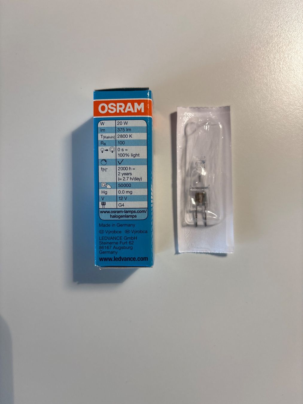 Osram Lampade: Halogen Stiftsockel 12V 20W G4 – Nuovo e nell'imballaggio originale da Kirchleerau venduto da koerbel 3
