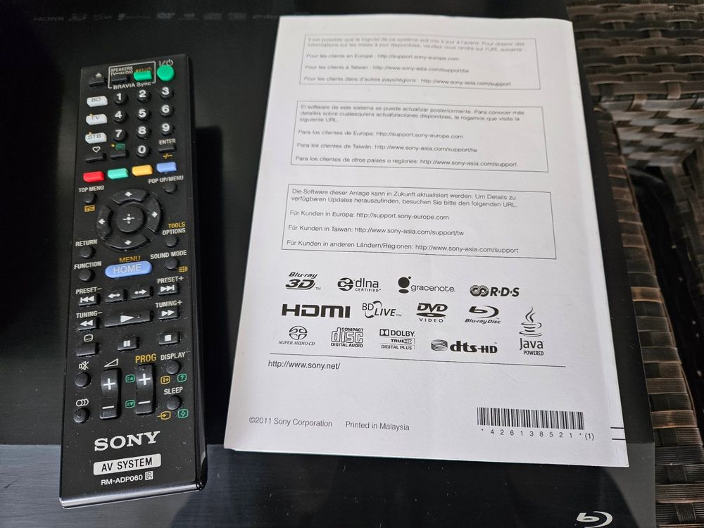Sony Home Cinema: Home Theatre System kompl.mit LS /DVD-CD Sony Blue-ray Disc – Usato da Einsiedeln venduto da Salusa 6