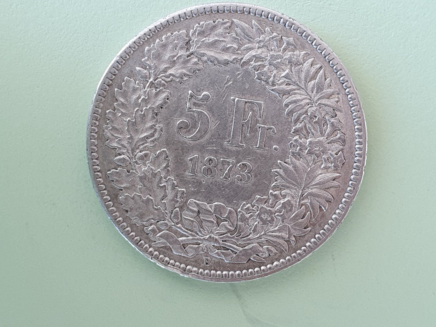 Alle Münzen: 5 Francs 1873 ( poste A+ ) – Gebraucht aus luzern von Jrouge