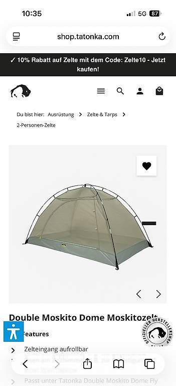 Zelte:  Moskito-Netz, Double-Dom "TATONKA" – Gebraucht aus Sarnen von olho1