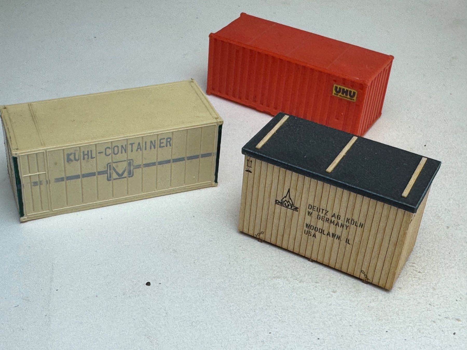 Modellautos: AU- drei Container Kisten – Gebraucht aus Elm von Wikmtz 1