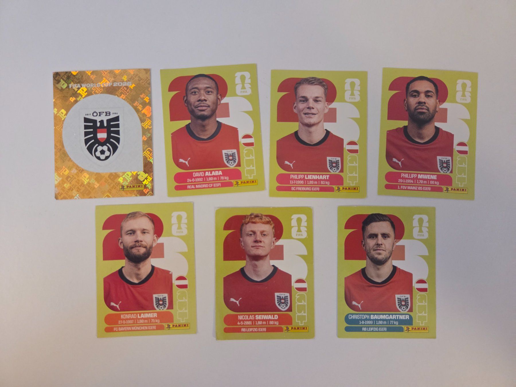 Panini Carte collezionabili: Sticker Panini WM 2026 Austria 7 Stk – Nuovo (secondo la descrizione) da Baar venduto da Honzik02