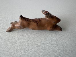 Uralter, seltener Hase (Guss-Metall), L 4 cm (Britains)