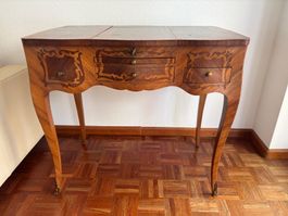 COMMODE COIFFEUSE ECRITOIRE EN BOIS MARQUETERIE   LOUIS XV