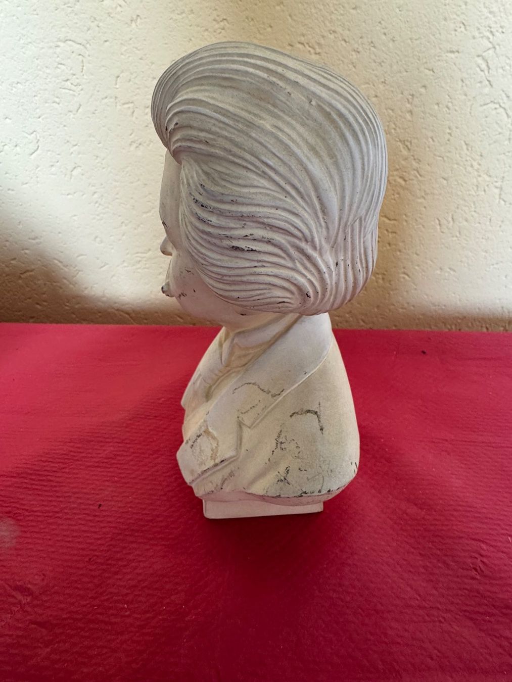 Figuren: Büste Johann Strauss Stein- oder Gips  beige, gebraucht – Gebraucht aus Neftenbach von Rose40 5