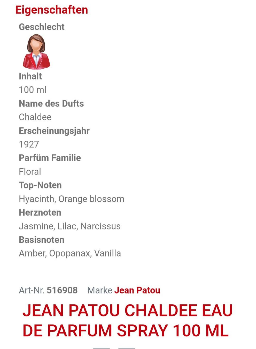 Profumi & Eau de Toilette: Parfum Jean Patou – Usato da Zuchwil venduto da mag_mdx5 1