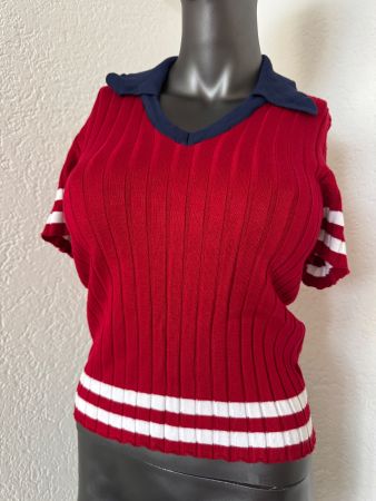 Vintage Rot Polo Shirt Grösse S M Forever 21 Gut Erhalten