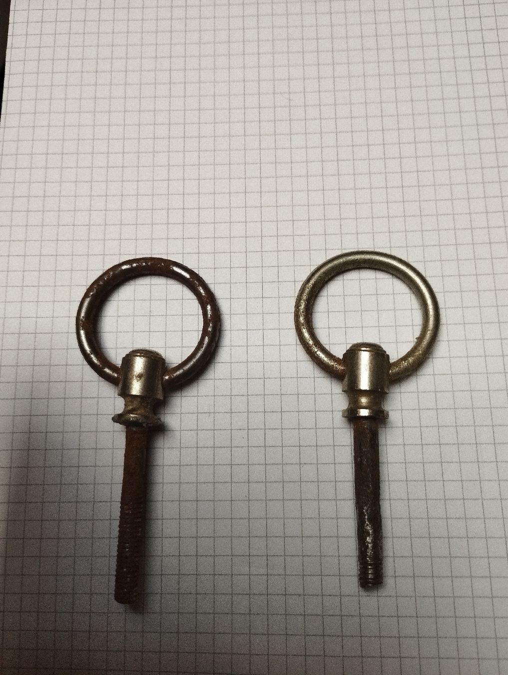 Quincaillerie: Zwei Ringbolzen mit Gewinde gebraucht – D'occasion à Ostermundigen par Dinge1 2