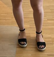 RAID Black ankle-strap sandals
