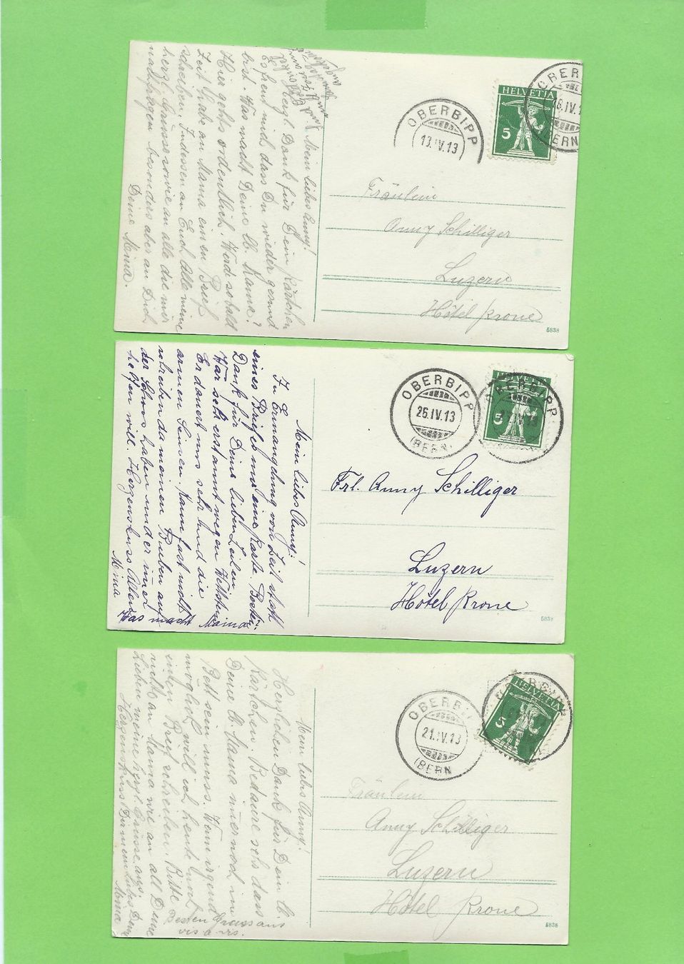 Cartoline postali: 6 Trauerkarten "Am Elterngrab", Postkarten, alt – Usato da Zürich venduto da t24_de 1