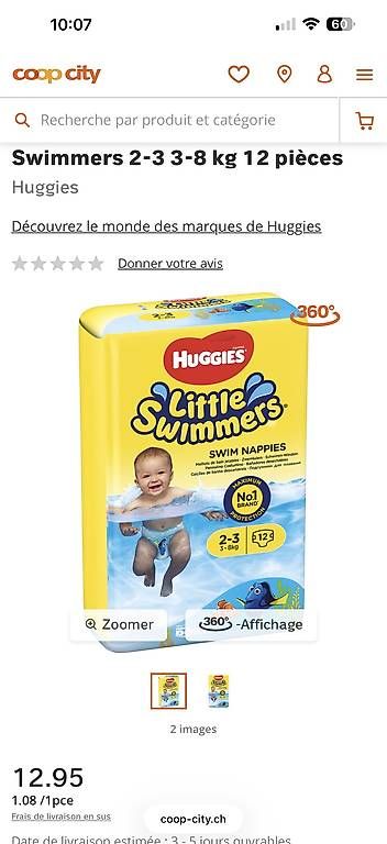 Windeleimer & Windeln: Huggies pampers bain 18 pièces  – Gebraucht aus Grand-Lancy von ssa_k59z