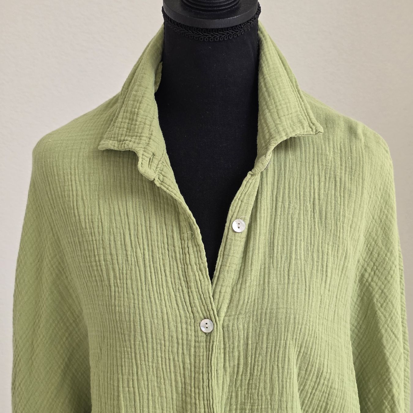 Camicette: Leinenhemd Oversize  Gr.1 Size Baumwolle Made in Italy – Usato da Rheinsulz venduto da Gilea 1