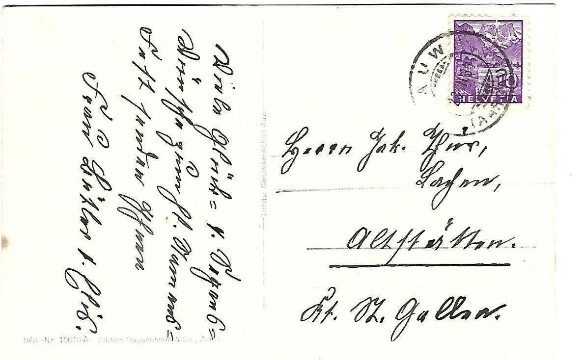 Cartoline postali: Auw Aargau Dorfansicht – Usato da Wetzikon ZH venduto da Brulu100 1