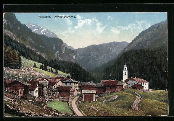 Cartes postales: Inner-Ferrera, Gesamtansicht mit Aversta – D'occasion à Berlin par bartko-reher