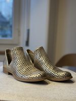 Stylish Golden Ankle Boots - size 36