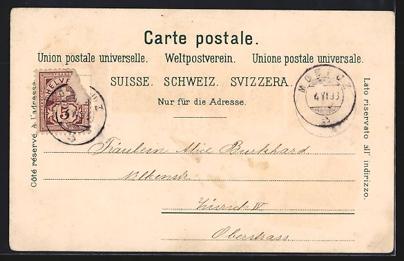 Cartoline postali: Litho Rochers de Naye, Chemin de fer Nay – Usato da Berlin venduto da bartko-reher 1