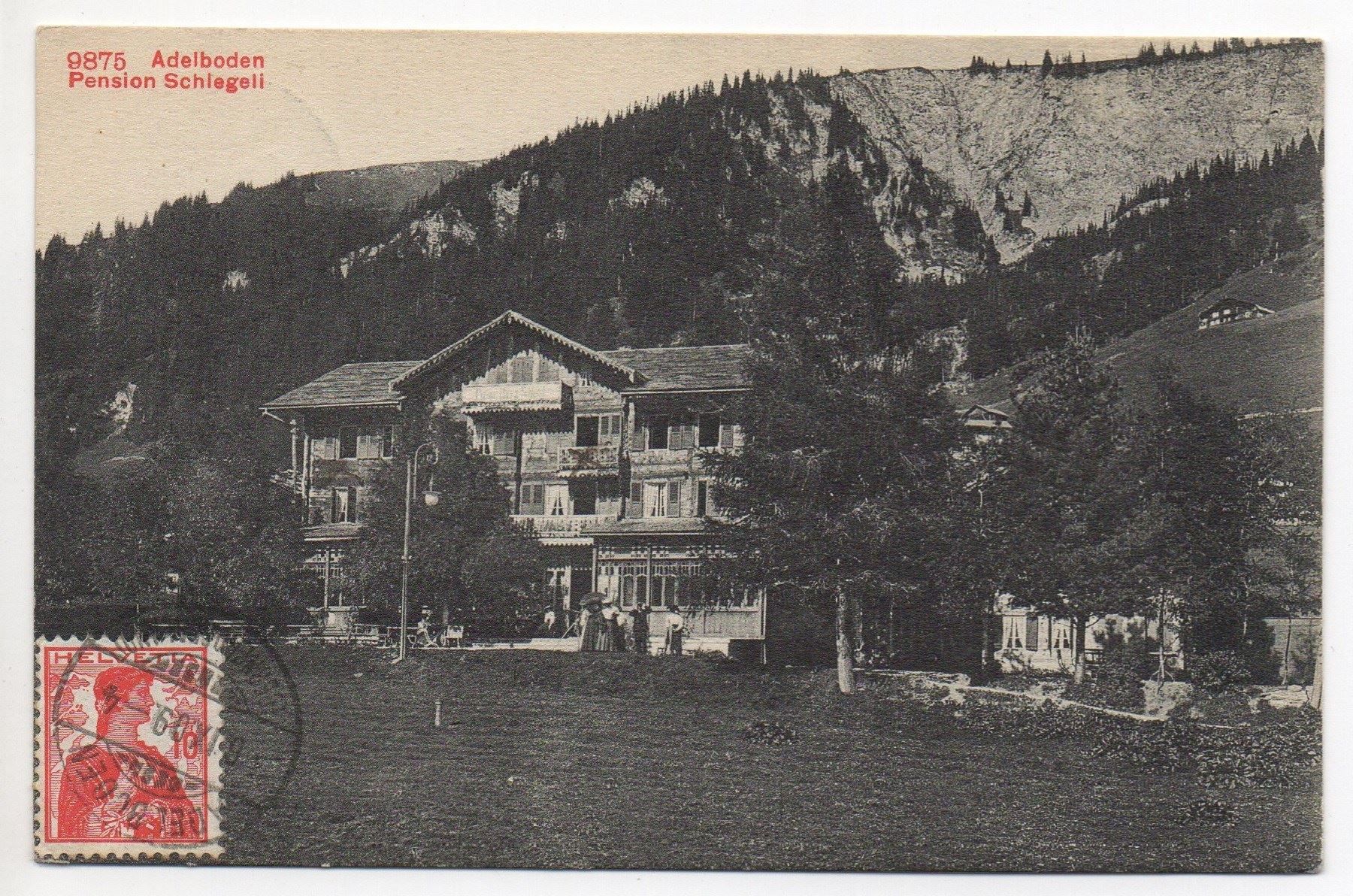 Cartoline postali: ADELBODEN Pension Schlegeli – Usato da Jona venduto da philajona