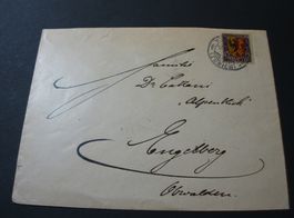 Juventutebrief 1918, mit Wäppli Genf, gelaufen
