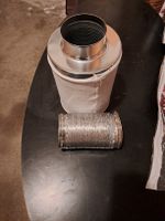 Aktivkohlefilter- Set mit passendem Rohr und Abzugventilator