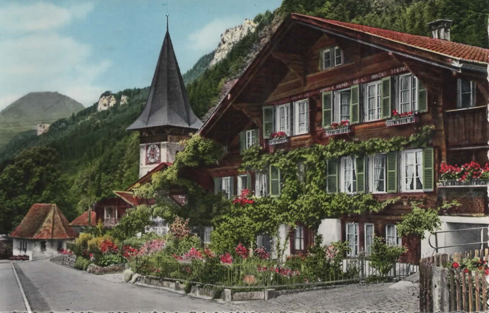 Ansichtskarten: Meiringen - Alte Dorfpartie – Neu (gemäss Beschreibung) aus Melano von pisonsdro