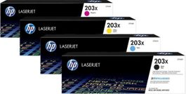 Toner-Module (neu, Original) HP 203X/CF540X, Set, 4 Farben