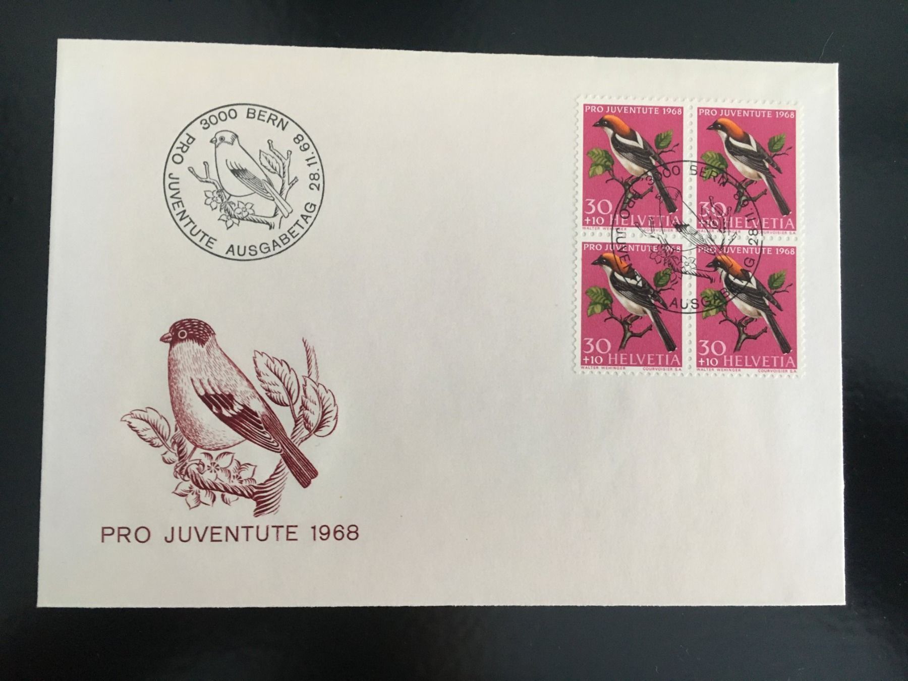 Tutti i francobolli: Pro Juventute 1968 / FDC / Viererblock – Usato da Grand-Lancy venduto da Dany1973