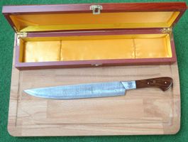 Damast-Stahl  Kochmesser, Chefmesser 33cm in schicker Box