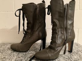 Navyboot Schnürstiefel, Khaki-grün, Gr. 37, Top Zustand