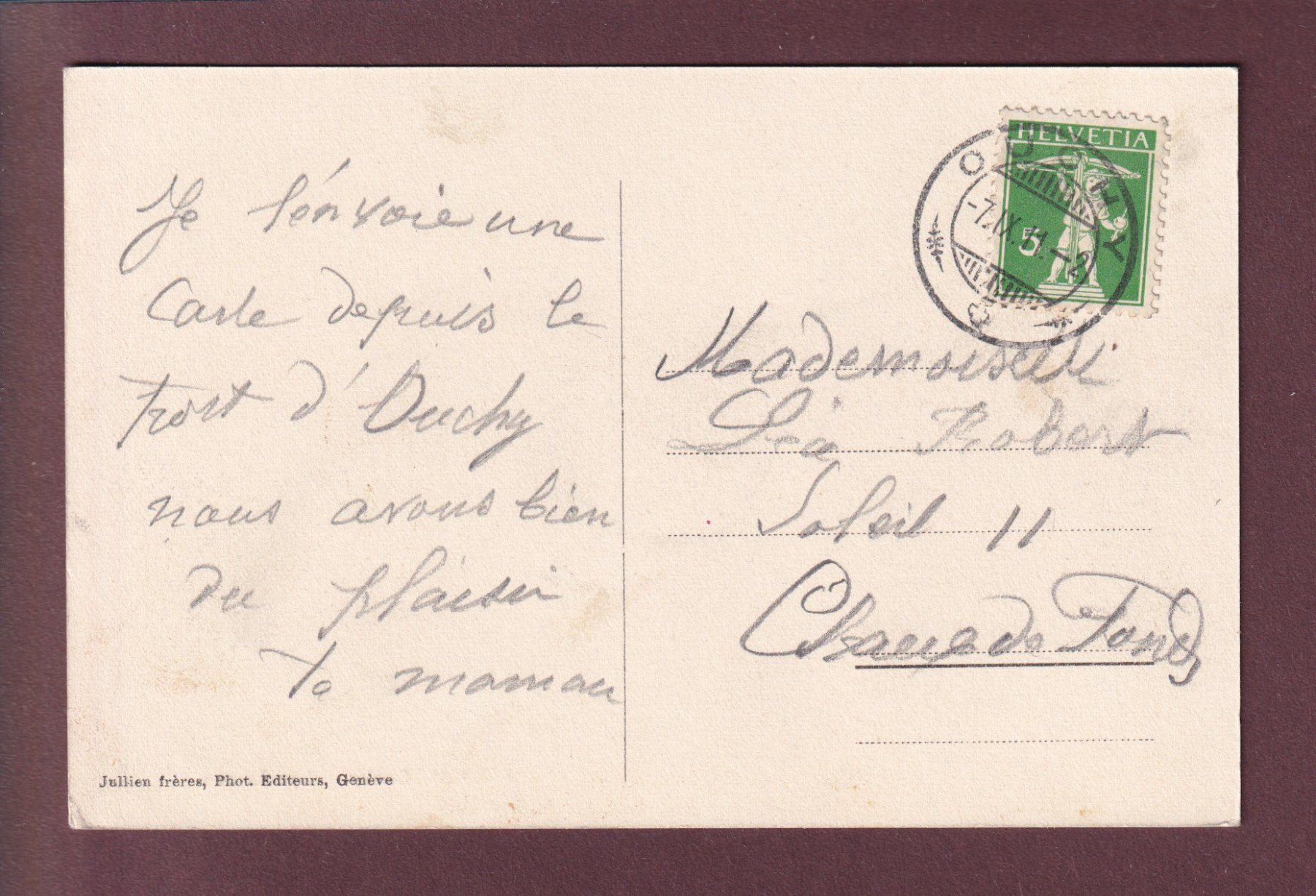 Cartoline postali: LAUSANNE - Ouchy - Château - 1911 – Usato da Pully venduto da nicecards 1