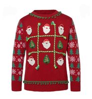 Pull de Noël "Jeu de morpion", magnifique, NEUF