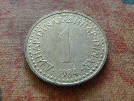 YOUGOSLAVIE  1  Dinar  1984  (P)