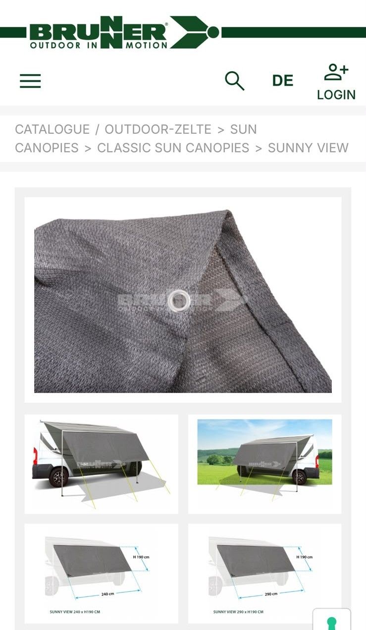Verande & Tende da sole: Sonnensegel Campervan – Usato da Bottmingen venduto da Elv88