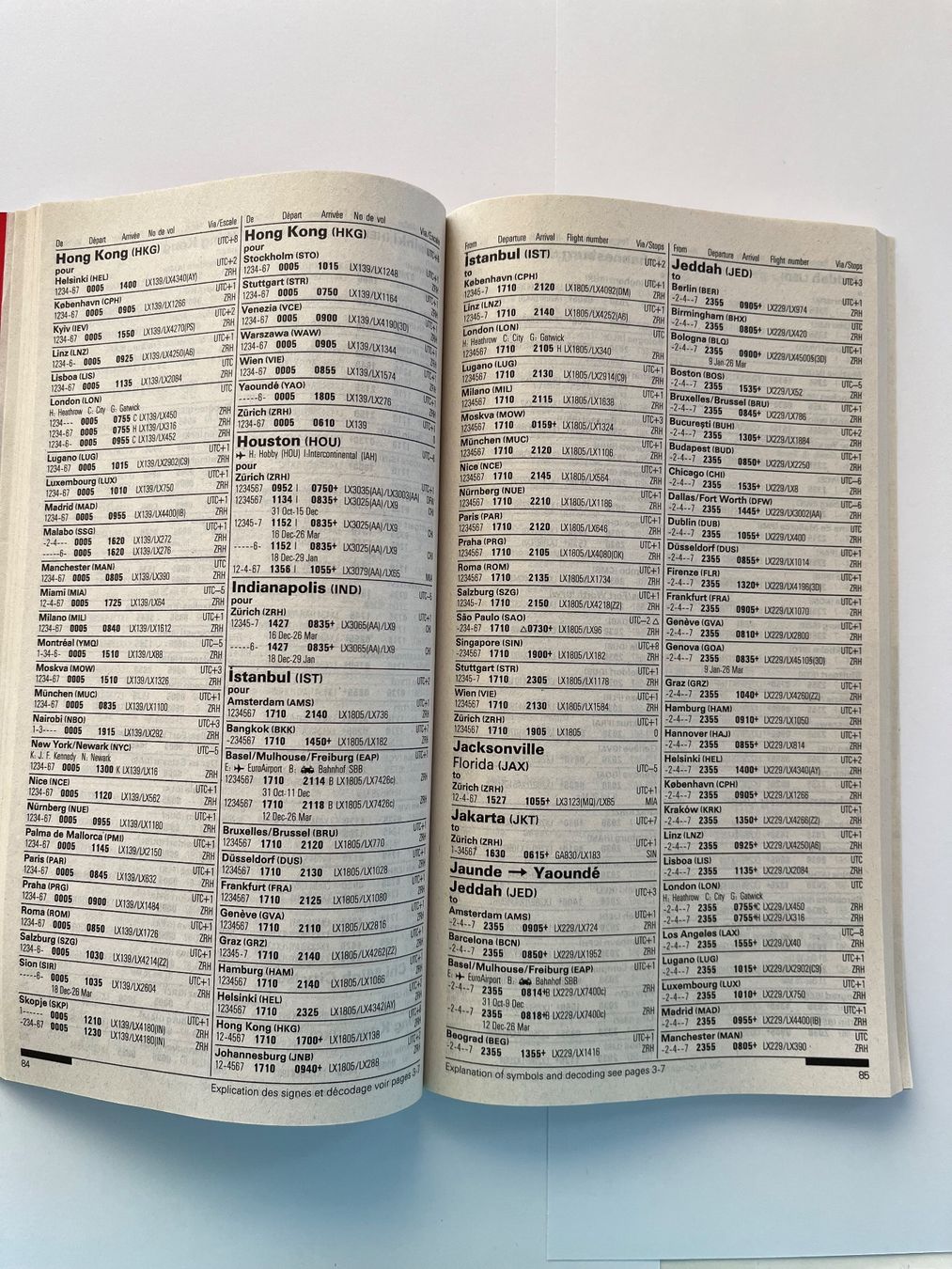 Swissair Documenti: Flugplan Timetable Swiss Winter 2004 / 2005 – Usato da Winterthur venduto da rotkur 2