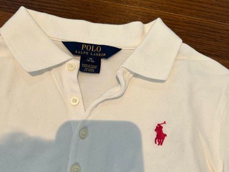 Polo Ralph Lauren, Mädchen, weisses Langarm-Poloshirt 122