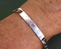 Armband 925 Silber mit Namensschild und Gravur "OSCAR"