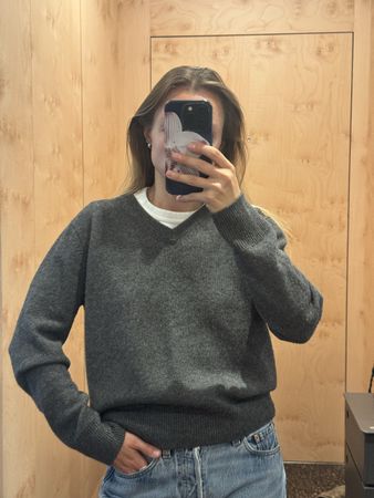 Massimo dutti grey wool sweater jumper size small