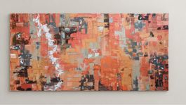 Abstraktes Gemälde auf Leinwand 60x120 cm
