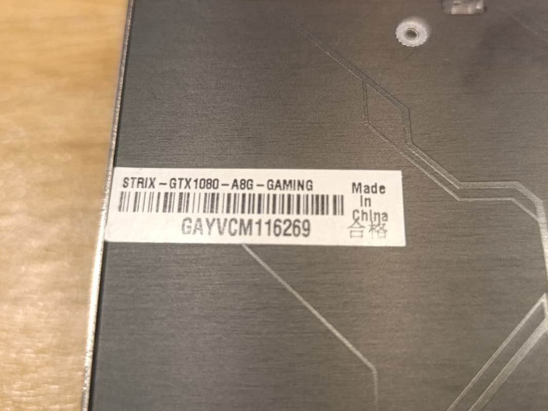 Asus Schede grafiche: Asus ROG Strix GTX 1080 Gaming – Usato da Nesselnbach venduto da Yashuen 2