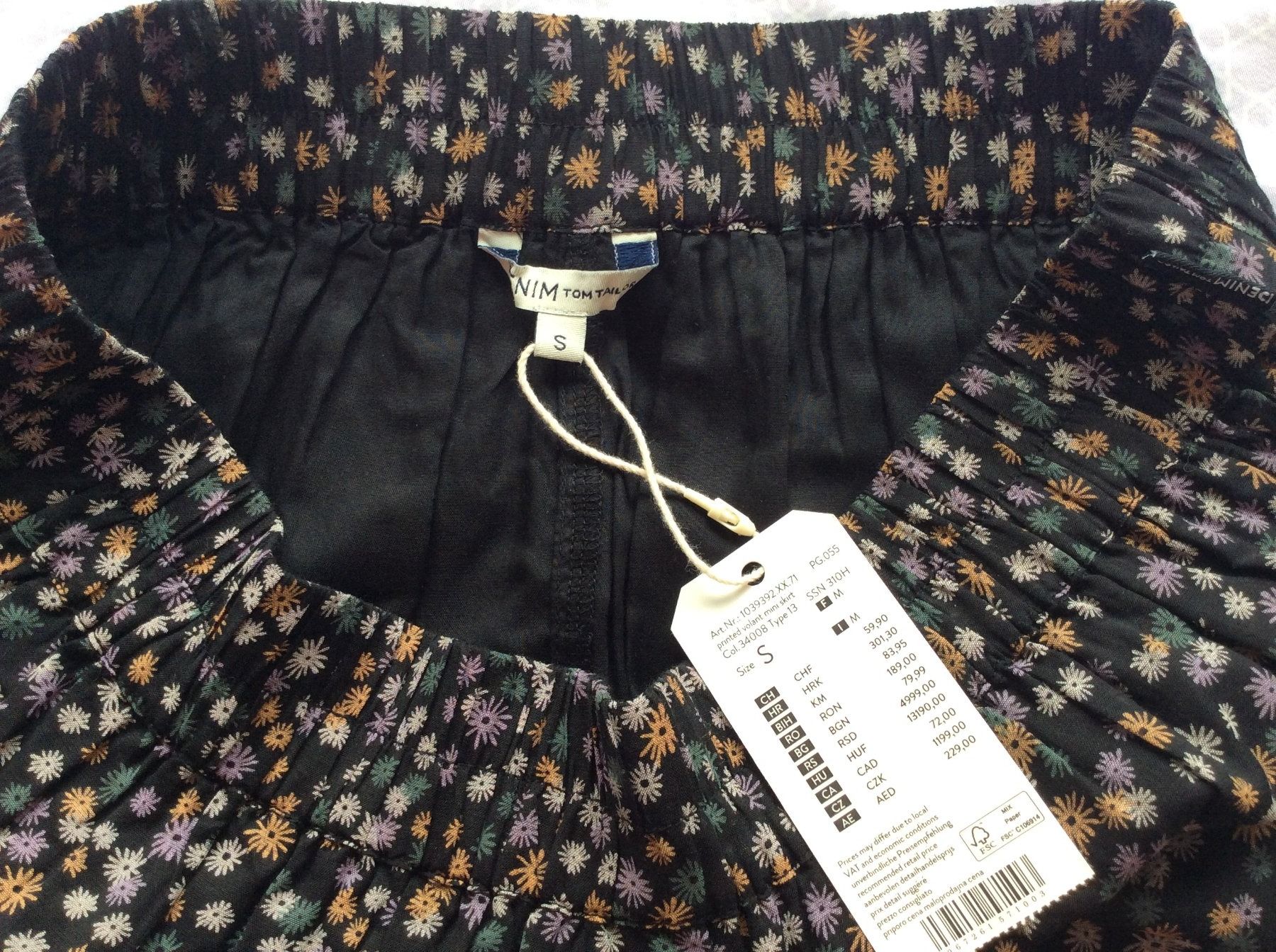 Tom Tailor Röcke: Gemusterter Minirock von Tom Tailor Denim Gr.S – Neu und originalverpackt aus Riehen von apo_n7lm 1