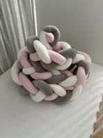 Geflochtenes Nestchen Babybett rosa weiss grau top Zustand 