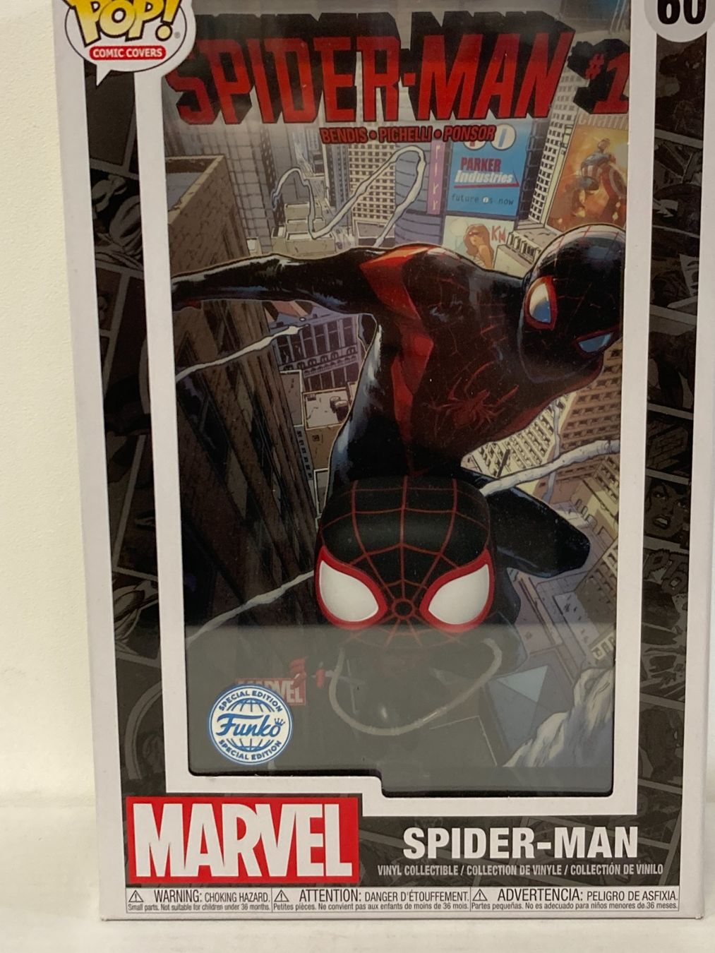 Funko Statuette: FUNKO POP! MARVEL COMIC COVERS # 60 SPIDER MAN ( MILES MORAL – Nuovo e nell'imballaggio originale da Vezia venduto da Aquarius_Age 1
