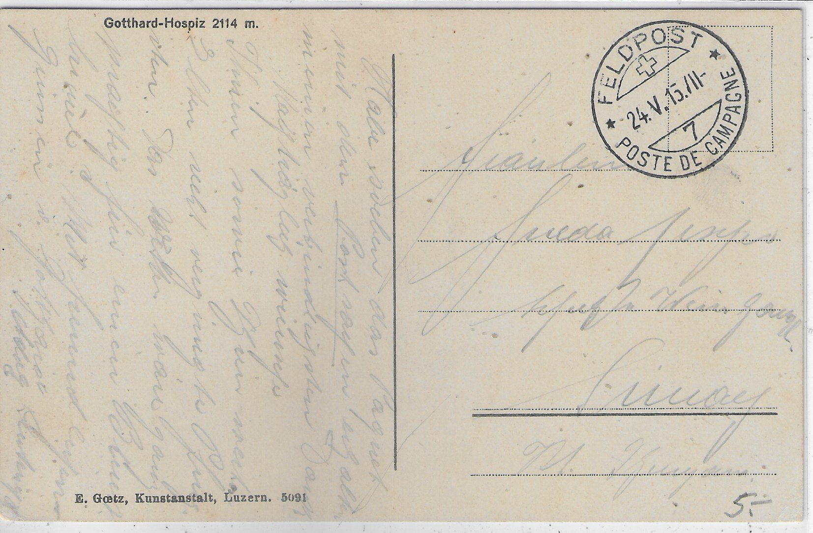 Cartes postales: Gotthard-Hospiz - Postkutsche - Litho – D'occasion à Ettingen par Kartenplanet 1