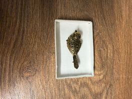 Broschen Vogel goldfarbig Metall guter Zustand