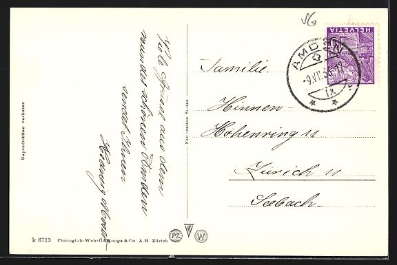 Cartoline postali: AK Amden, Teilansicht mit Kirche, 1936 – Usato da Berlin venduto da bartko-reher 1