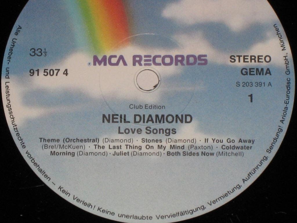 Schallplatten: LP - NEIL DIAMOND - LOVE SONGS – Gebraucht aus Steckborn von Quo7 1