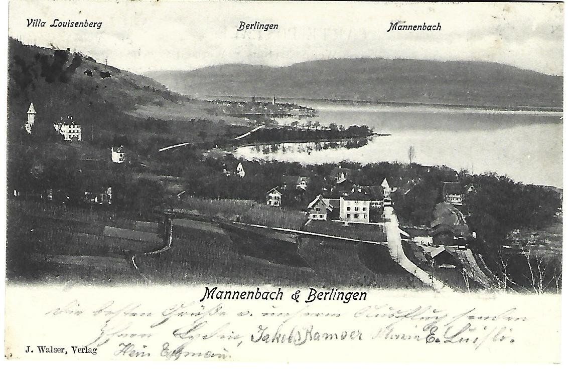 Cartoline postali: Mannesbach Berlingen Dorfansicht – Usato da Wetzikon ZH venduto da Brulu100