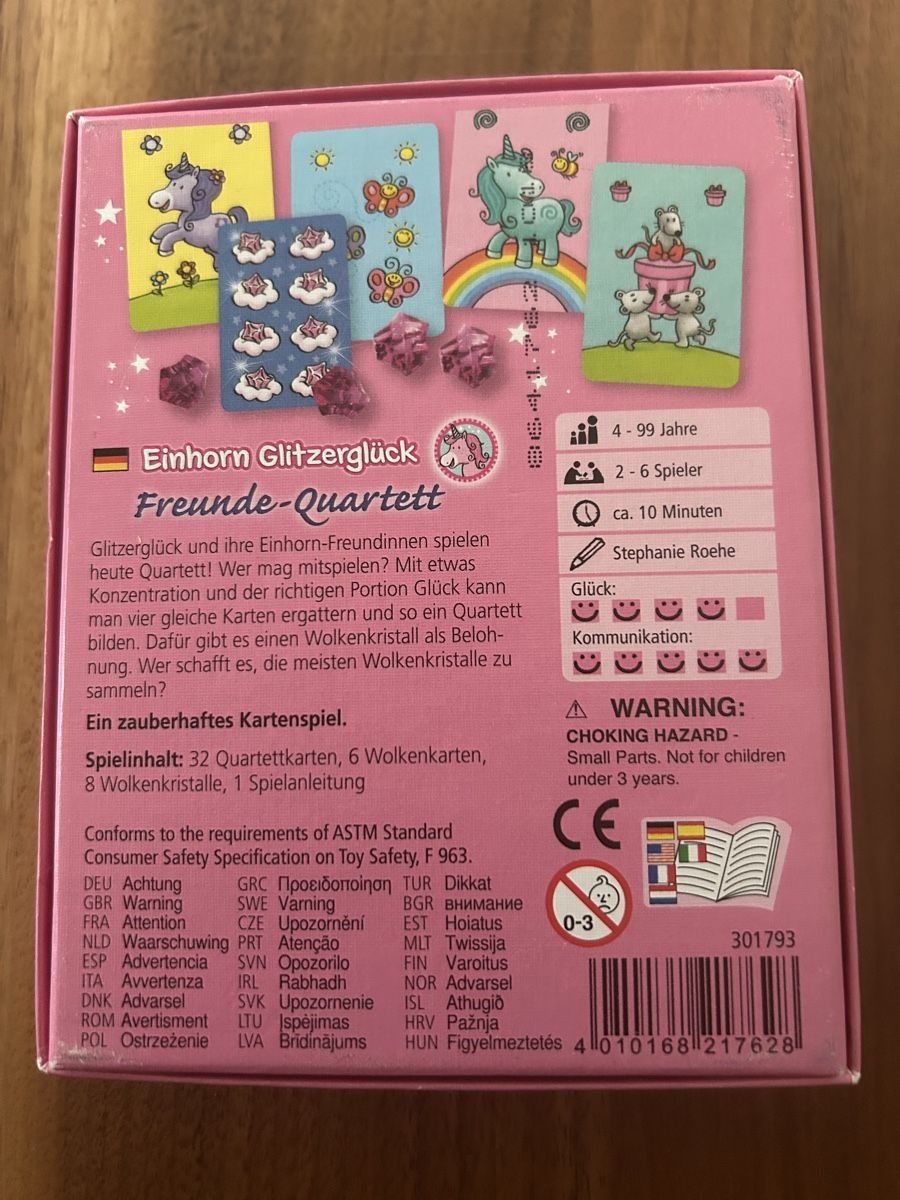 Haba Spiele: Quartett EINHORN GLITZERGLÜCK – Gebraucht aus Luzern von HuberRenat 1