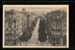 Zürich, Bahnhofstrasse aus der Vogelsch