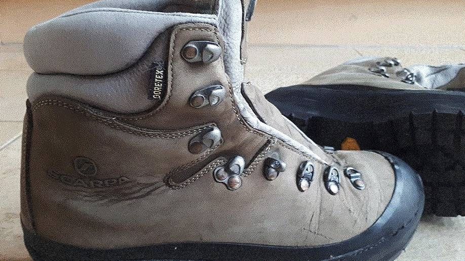 Bottes De Randonnée Scarpa Ranger GoreTex UK 9 - Cuir Marron Semelles Vibram Occasion